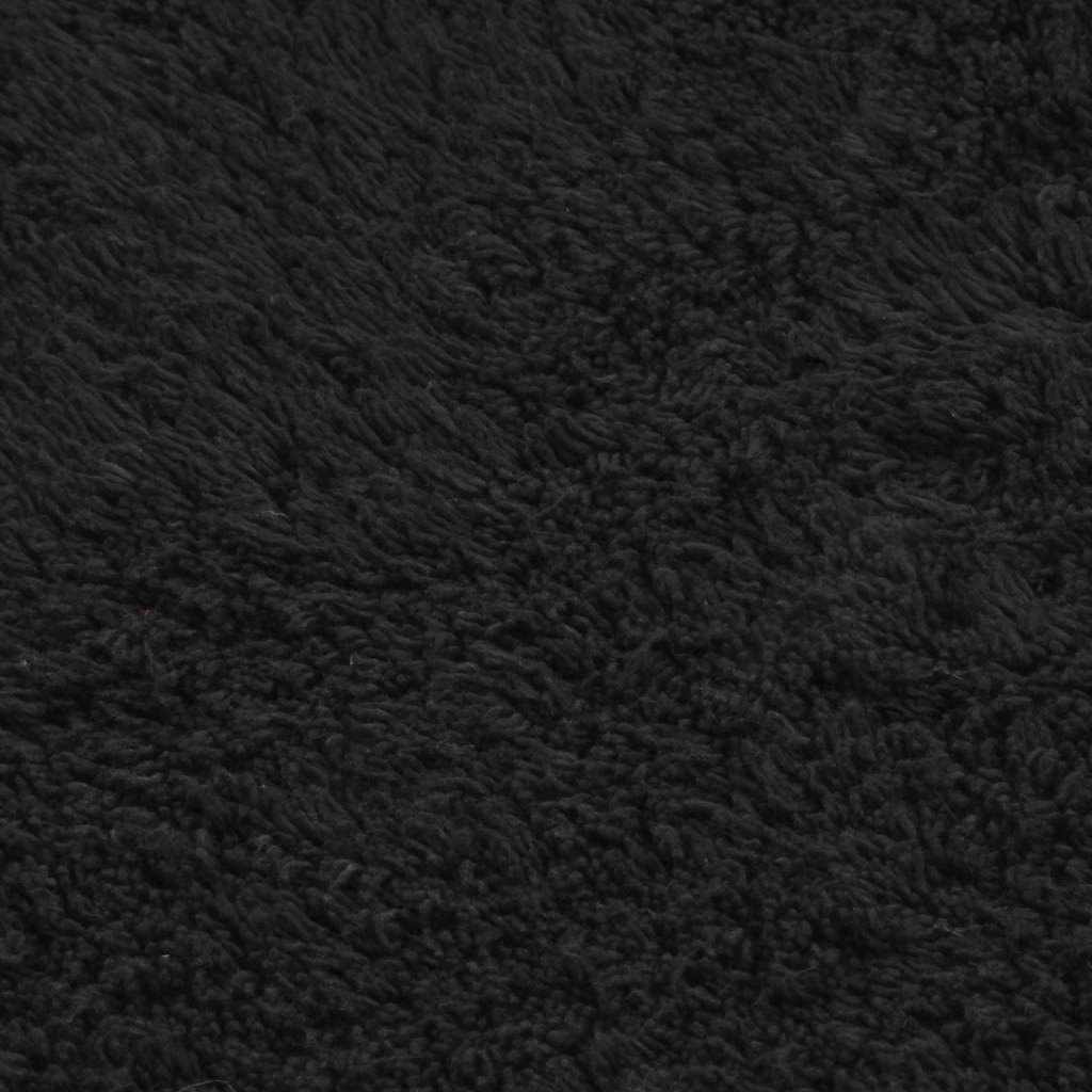 vidaXL Bathroom Mat Set 3 Pieces Fabric Anthracite