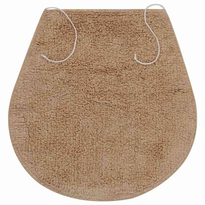 vidaXL Bathroom Mat Set 3 Pieces Fabric Beige