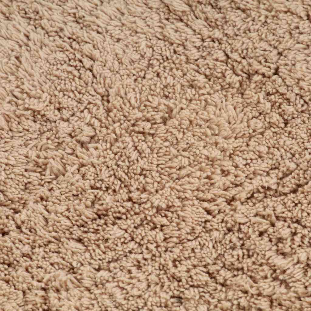 vidaXL Bathroom Mat Set 3 Pieces Fabric Beige