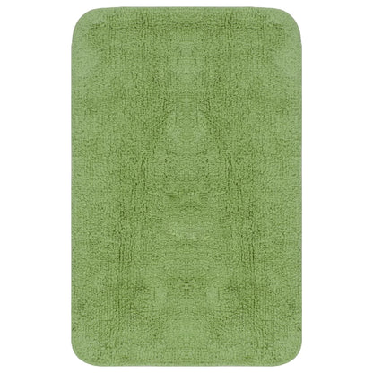 vidaXL Bathroom Mat Set 3 Pieces Fabric Green