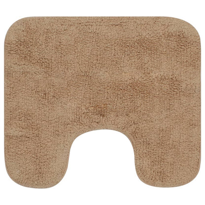 vidaXL Bathroom Mat Set 2 Pieces Fabric Beige