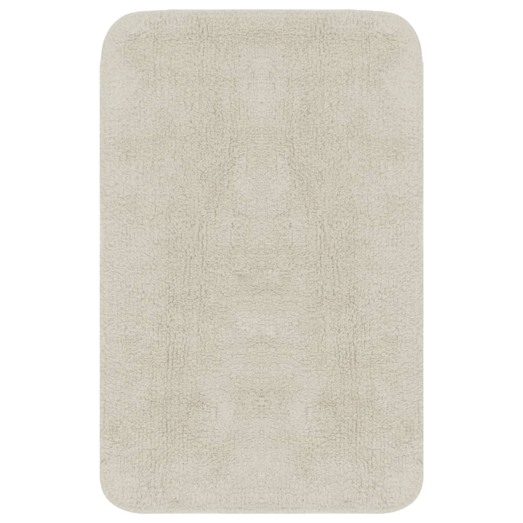 vidaXL Bathroom Mat Set 2 Pieces Fabric White
