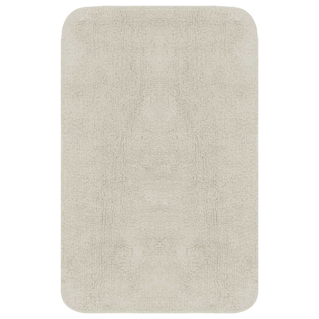 vidaXL Bathroom Mat Set 2 Pieces Fabric White