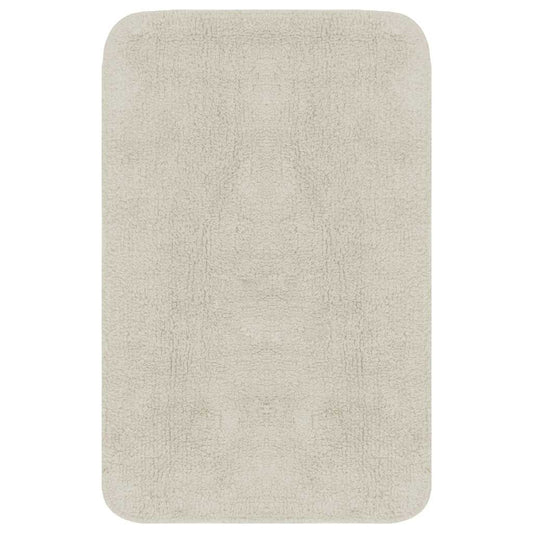 vidaXL Bathroom Mat Set 2 Pieces Fabric White