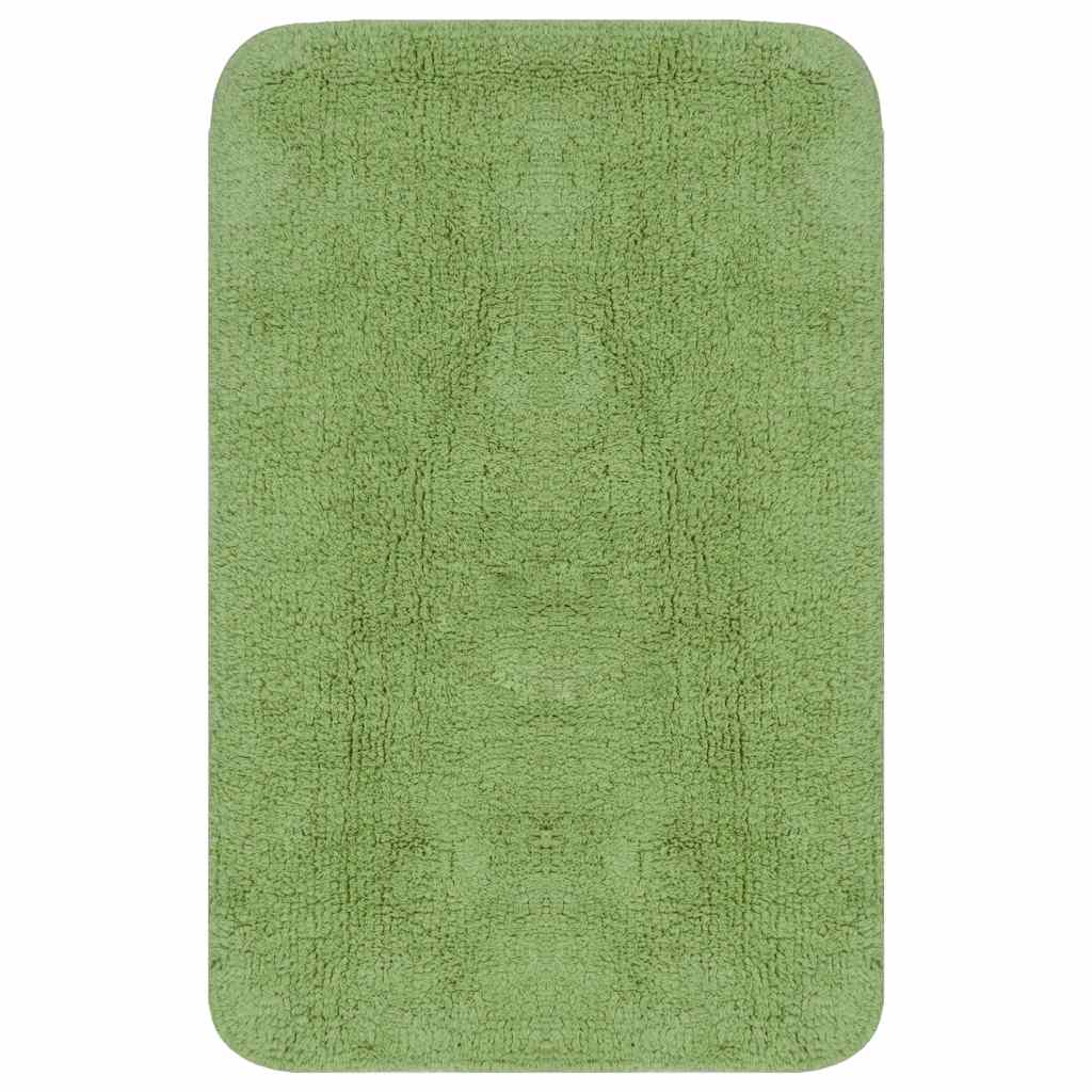 vidaXL Bathroom Mat Set 2 Pieces Fabric Green