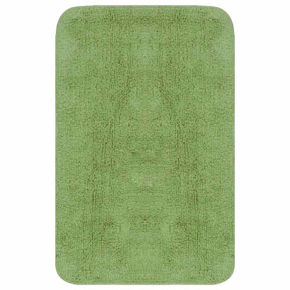 vidaXL Bathroom Mat Set 2 Pieces Fabric Green