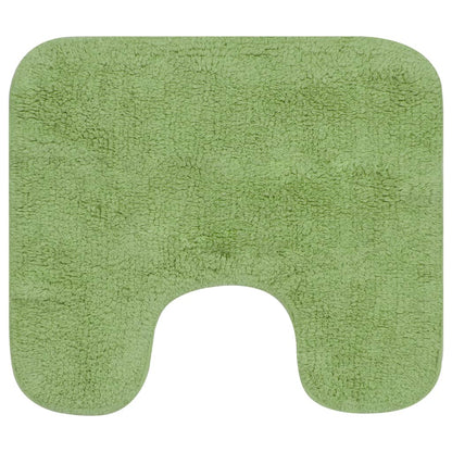 vidaXL Bathroom Mat Set 2 Pieces Fabric Green