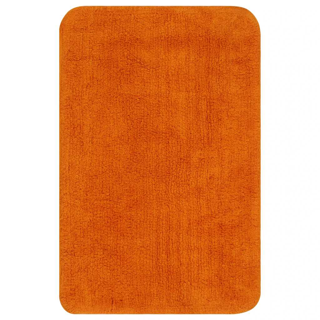 vidaXL Bathroom Mat Set 2 Pieces Fabric Orange