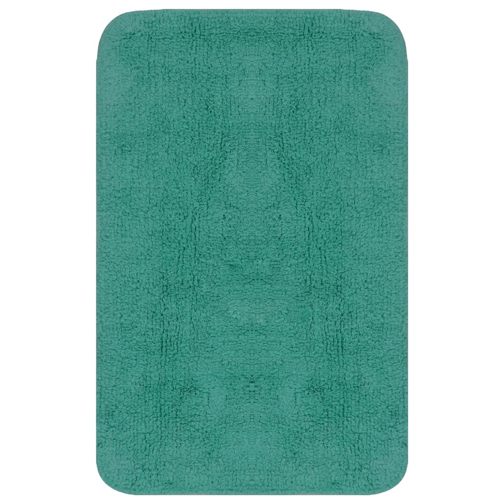 vidaXL Bathroom Mat Set 2 Pieces Fabric Turquoise