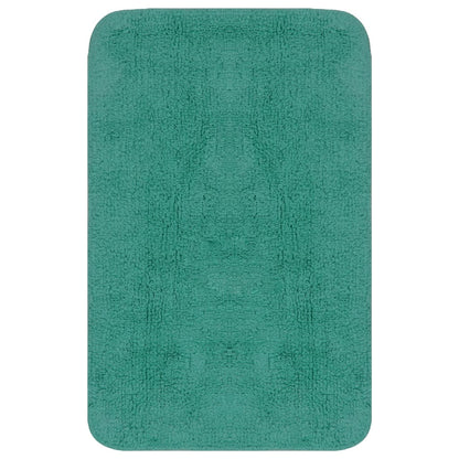 vidaXL Bathroom Mat Set 2 Pieces Fabric Turquoise