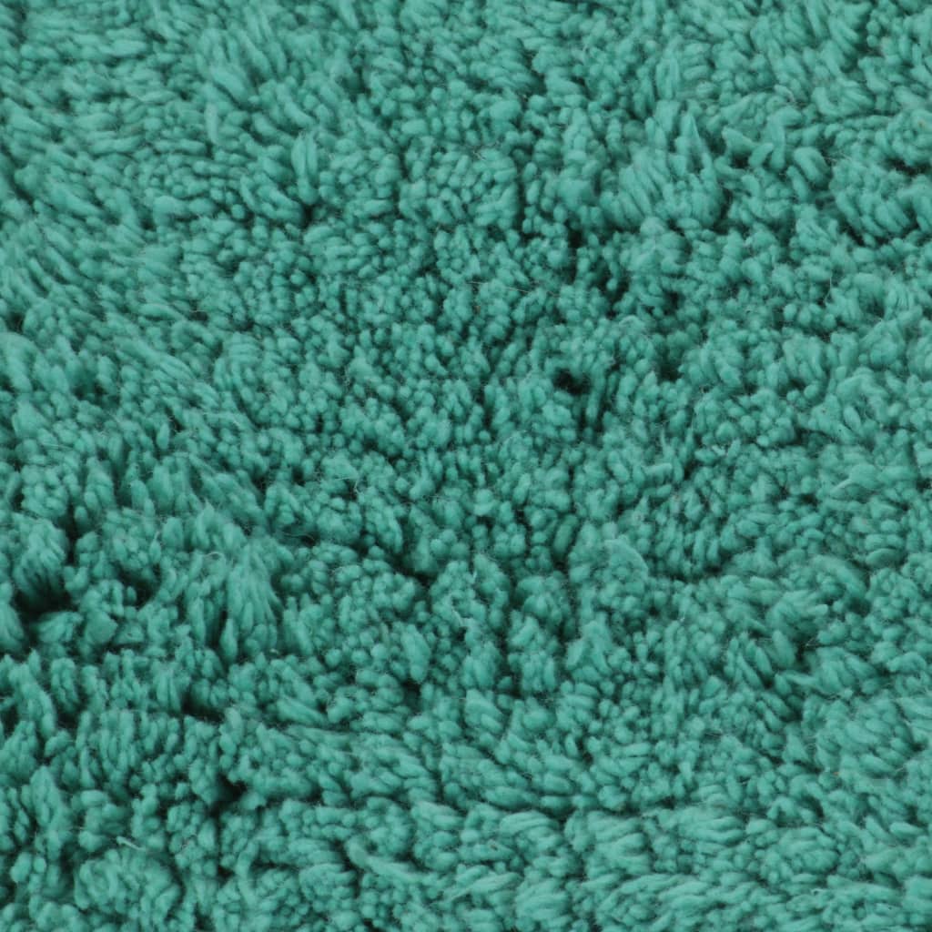 vidaXL Bathroom Mat Set 2 Pieces Fabric Turquoise