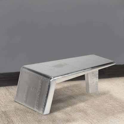 vidaXL Aviator Coffee Table Aluminium Vintage Aircraft Airman Style