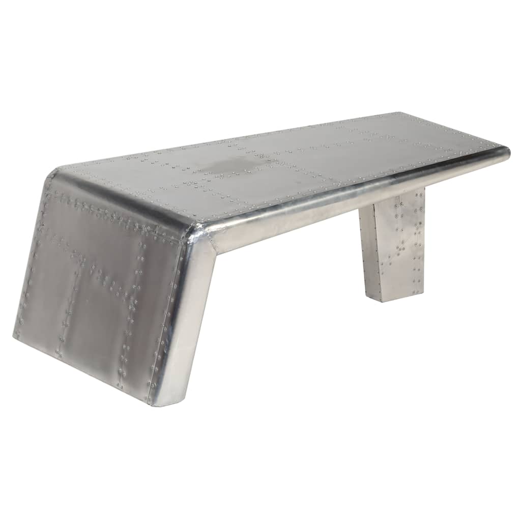 vidaXL Aviator Coffee Table Aluminium Vintage Aircraft Airman Style