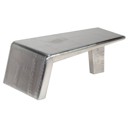 vidaXL Aviator Coffee Table Aluminium Vintage Aircraft Airman Style