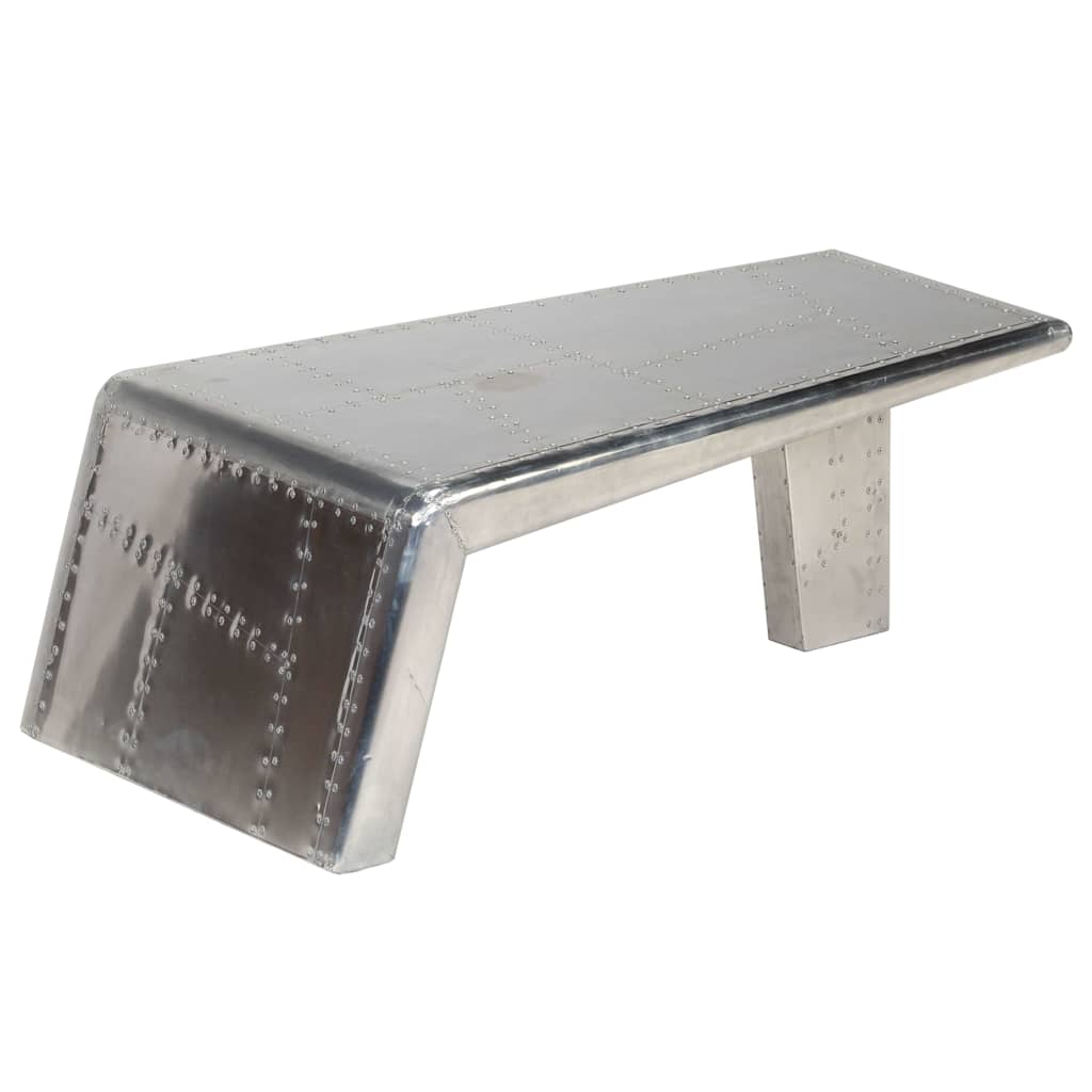 vidaXL Aviator Coffee Table Aluminium Vintage Aircraft Airman Style