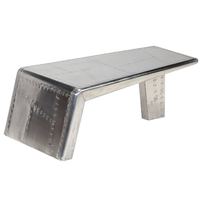 vidaXL Aviator Coffee Table Aluminium Vintage Aircraft Airman Style