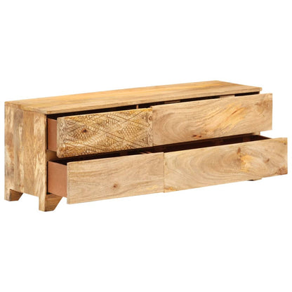 vidaXL TV Cabinet Solid Mango Wood 110x30x40 cm