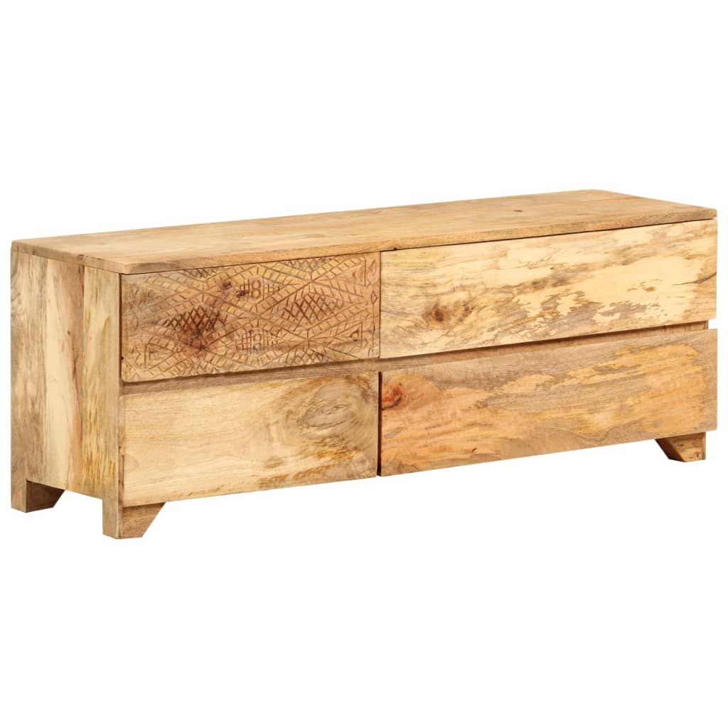 vidaXL TV Cabinet Solid Mango Wood 110x30x40 cm