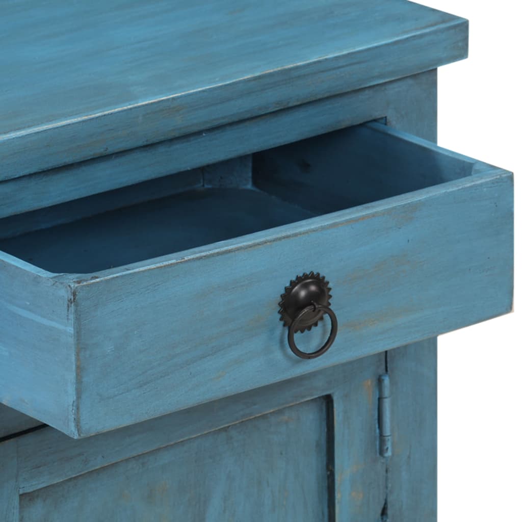 vidaXL Bedside Table Solid Mango Wood 40x30x50 cm Blue
