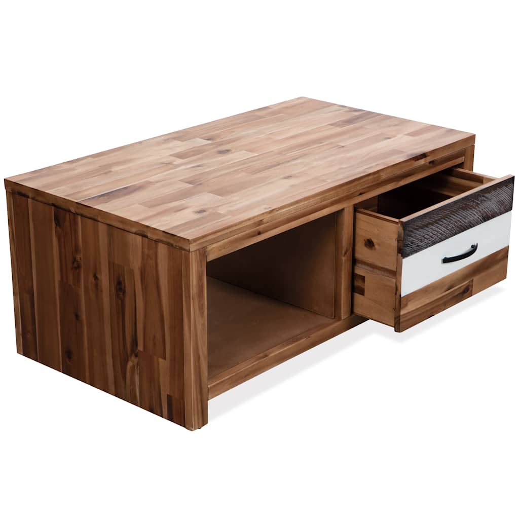 246043 vidaXL Coffee Table Solid Acacia Wood 90x50x37,5 cm