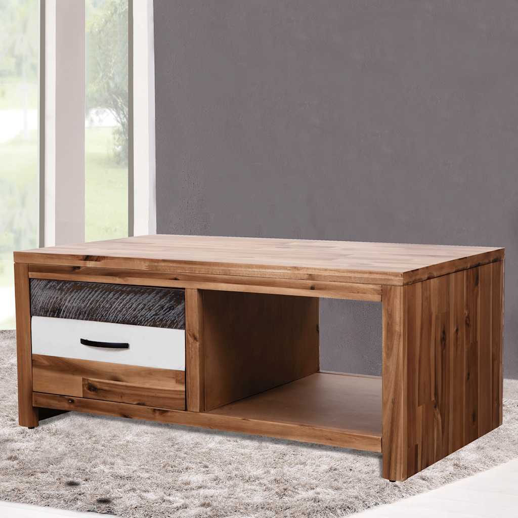 246043 vidaXL Coffee Table Solid Acacia Wood 90x50x37,5 cm