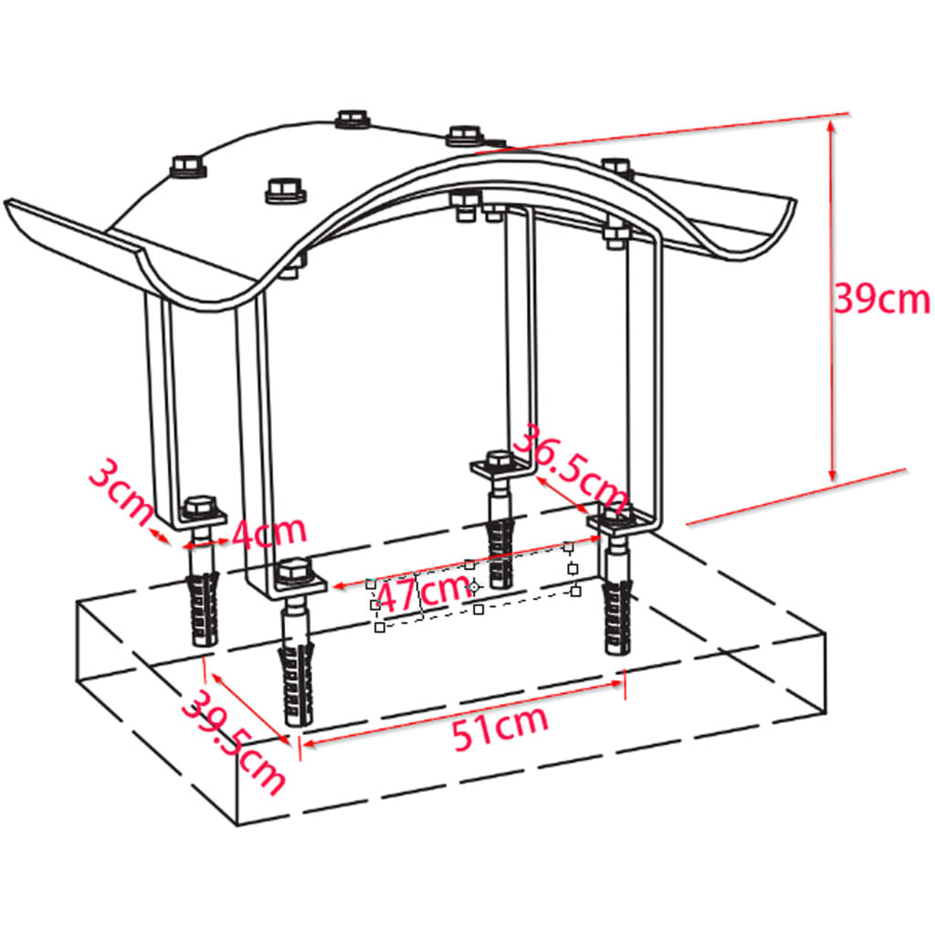 vidaXL Chimney Cowl Stainless Steel 60 x 80 x 39 cm