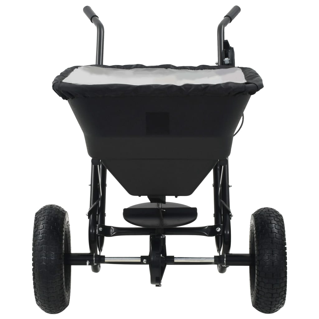 vidaXL Walk Behind Salt Spreader PVC and Steel 106x73x76 cm 45 L