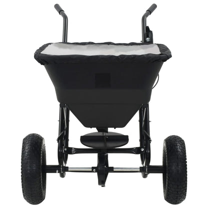 vidaXL Walk Behind Salt Spreader PVC and Steel 106x73x76 cm 45 L