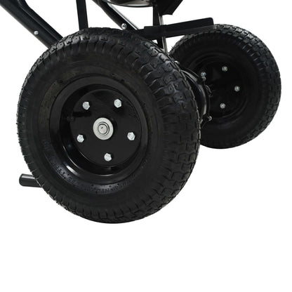 vidaXL Walk Behind Salt Spreader PVC and Steel 106x73x76 cm 45 L