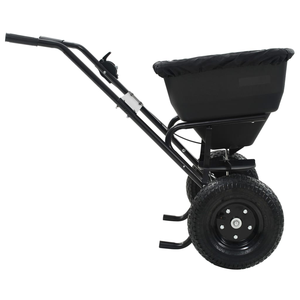 vidaXL Walk Behind Salt Spreader PVC and Steel 106x73x76 cm 45 L