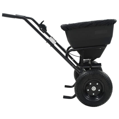 vidaXL Walk Behind Salt Spreader PVC and Steel 106x73x76 cm 45 L