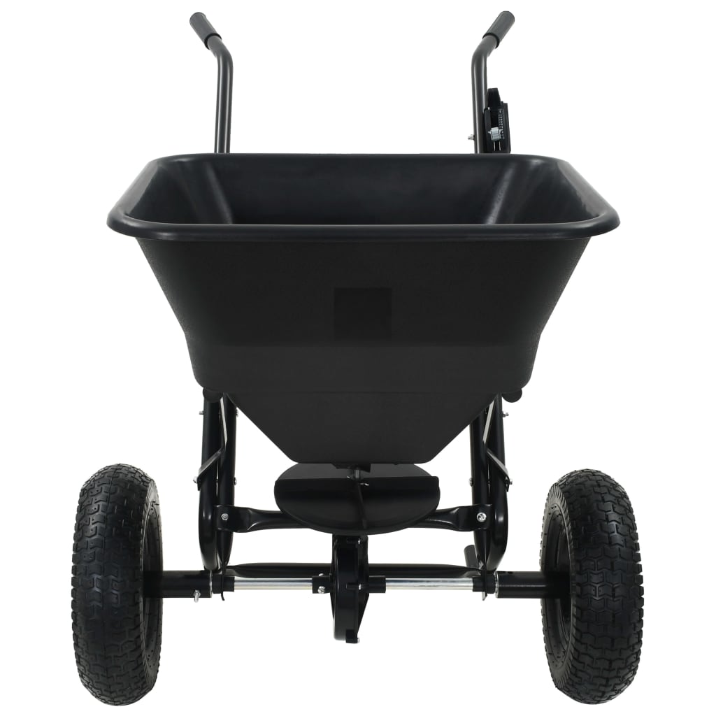 vidaXL Walk Behind Salt Spreader PVC and Steel 106x73x76 cm 45 L
