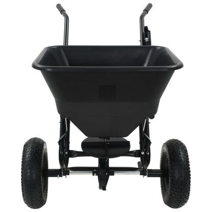 vidaXL Walk Behind Salt Spreader PVC and Steel 106x73x76 cm 45 L