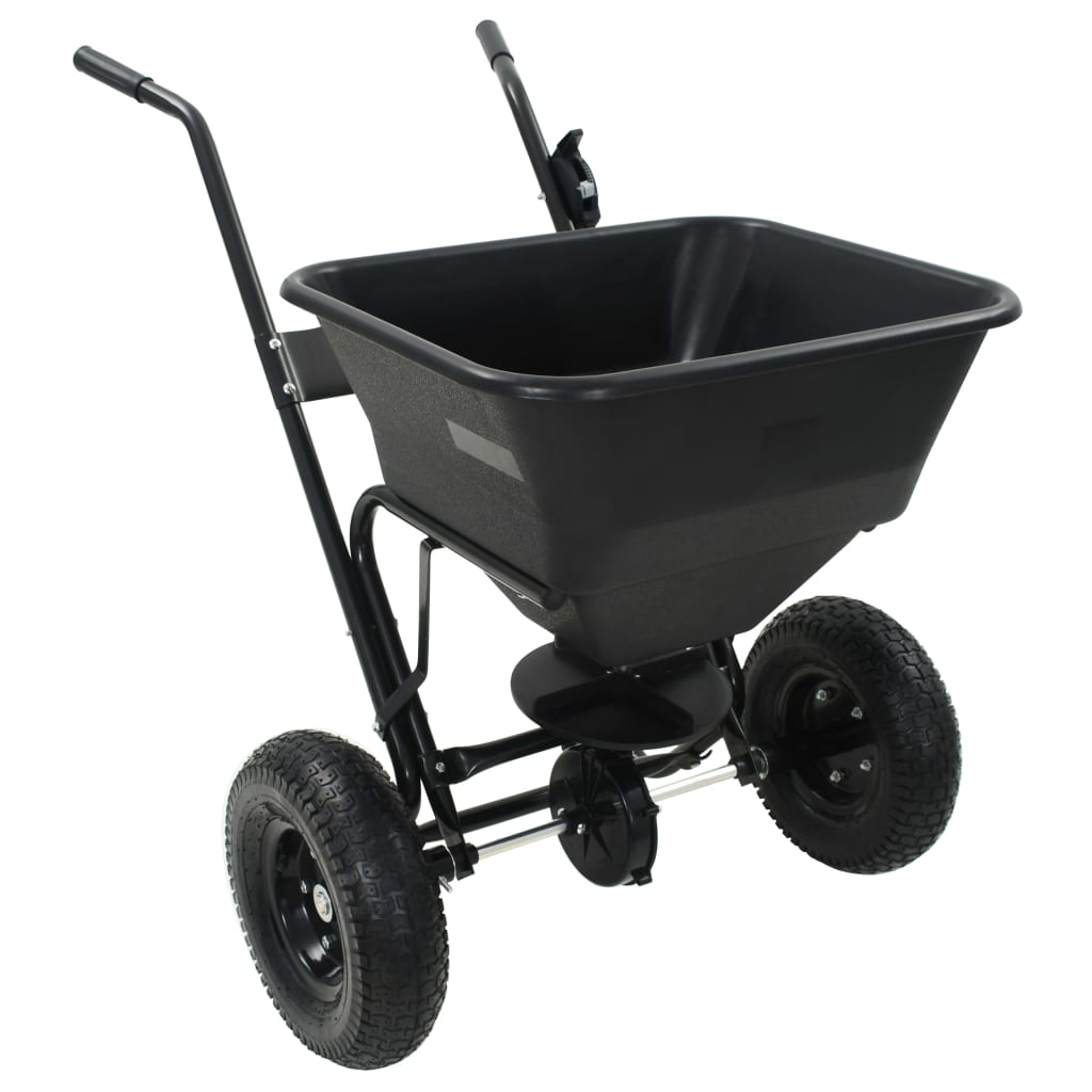vidaXL Walk Behind Salt Spreader PVC and Steel 106x73x76 cm 45 L