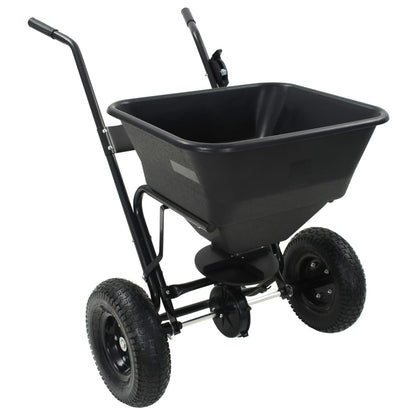 vidaXL Walk Behind Salt Spreader PVC and Steel 106x73x76 cm 45 L