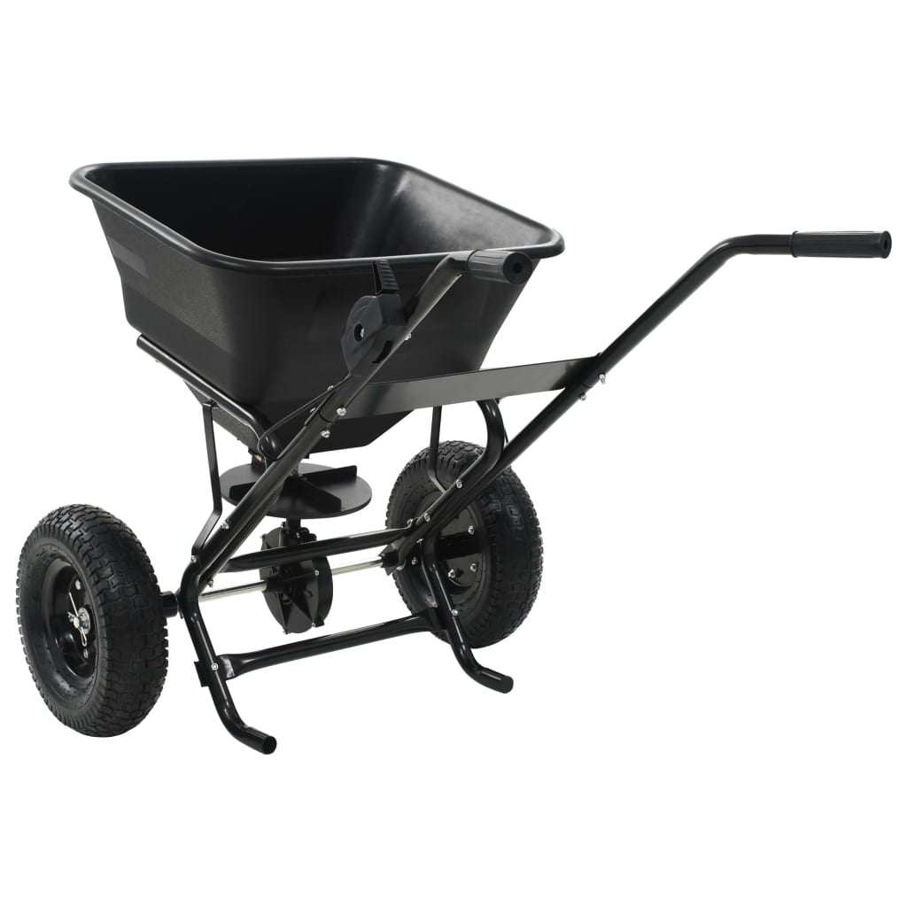 vidaXL Walk Behind Salt Spreader PVC and Steel 106x73x76 cm 45 L