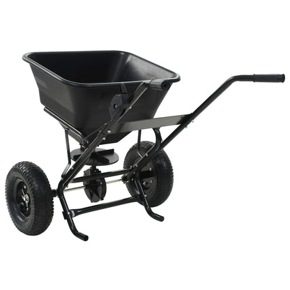 vidaXL Walk Behind Salt Spreader PVC and Steel 106x73x76 cm 45 L