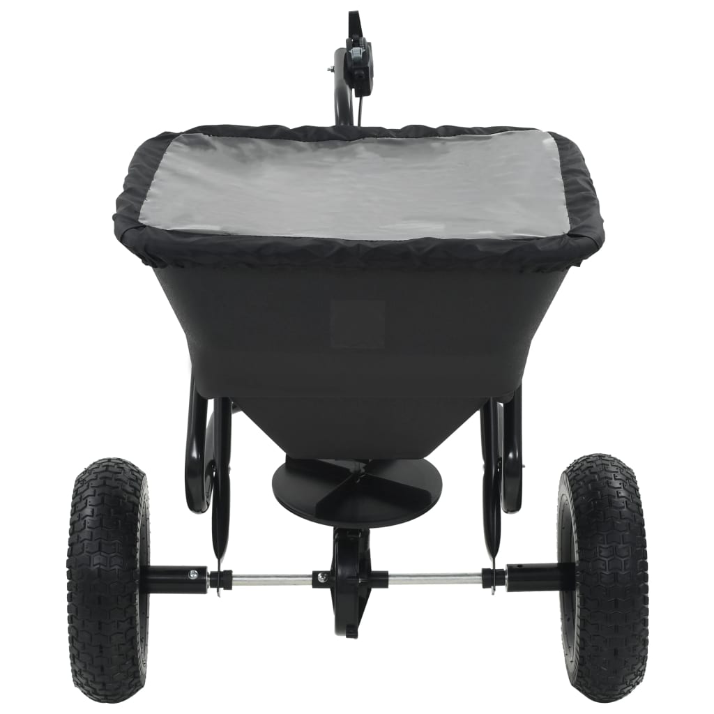 vidaXL Tow Behind Salt Spreader PVC and Steel 125x74x79 cm 45 L
