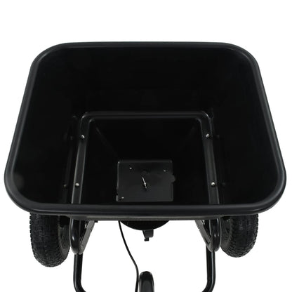 vidaXL Tow Behind Salt Spreader PVC and Steel 125x74x79 cm 45 L