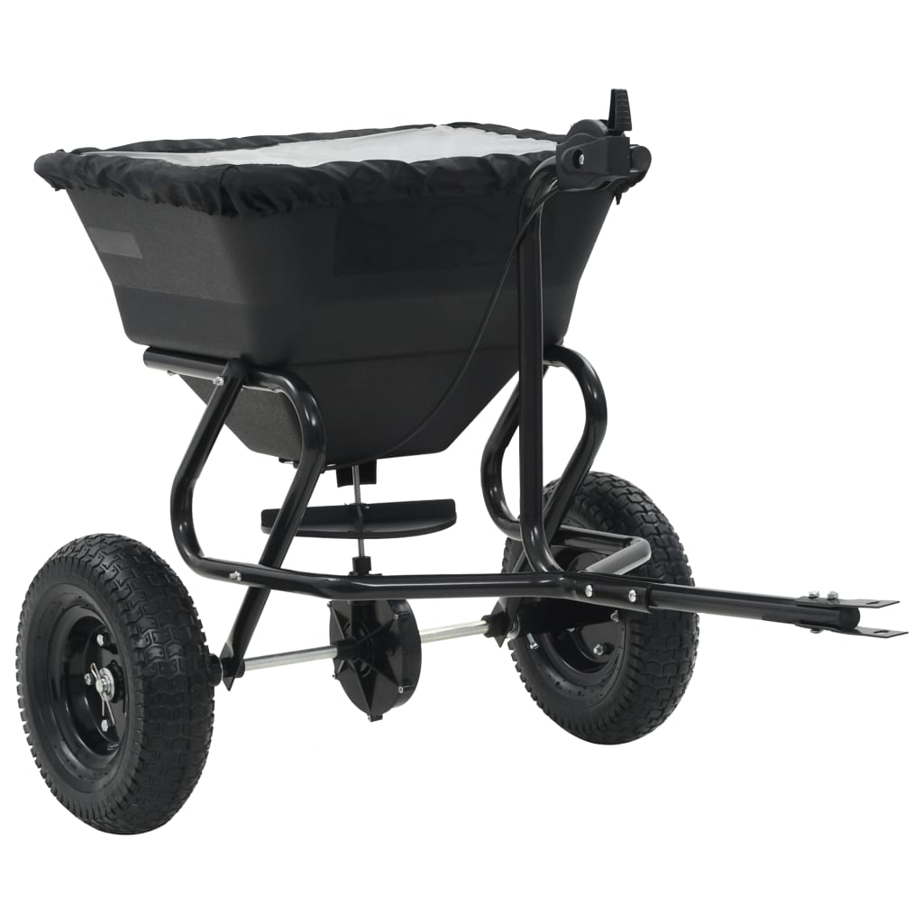 vidaXL Tow Behind Salt Spreader PVC and Steel 125x74x79 cm 45 L