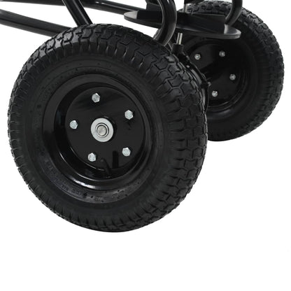 vidaXL Tow Behind Salt Spreader PVC and Steel 125x74x79 cm 45 L