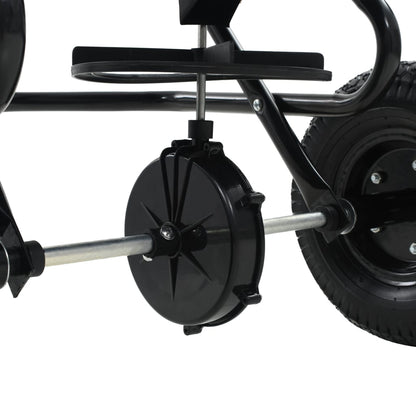 vidaXL Tow Behind Salt Spreader PVC and Steel 125x74x79 cm 45 L