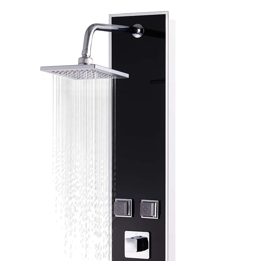 142991 vidaXL Shower Panel Unit Glass 18x42,1x120 cm Black