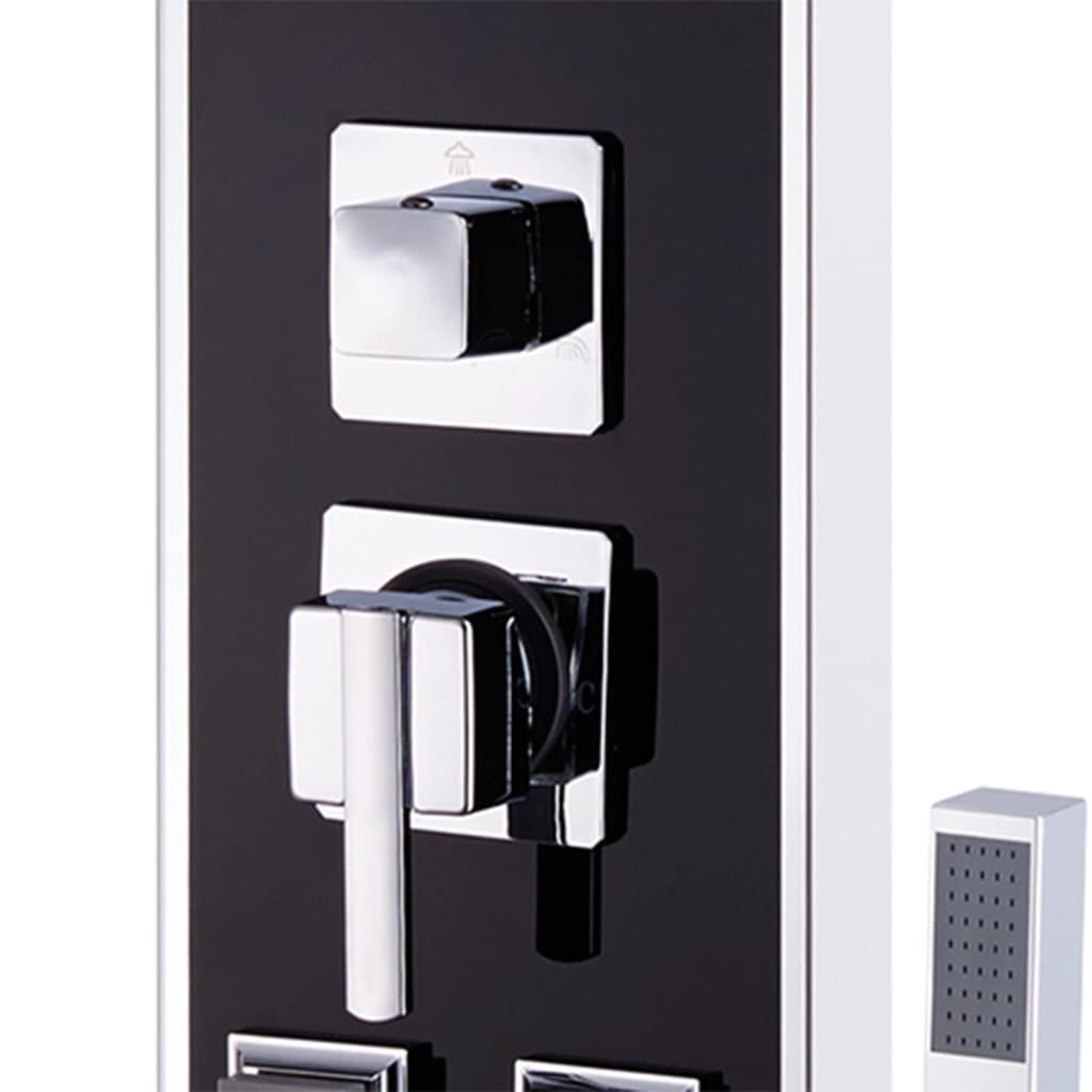 vidaXL Shower Panel Unit Glass 18x42.1x120 cm Black