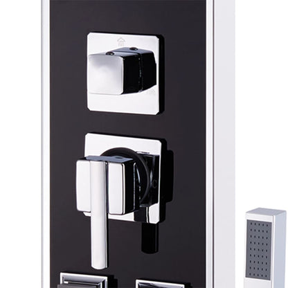 vidaXL Shower Panel Unit Glass 18x42.1x120 cm Black