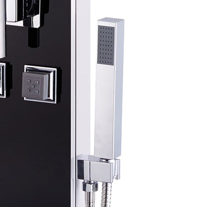 vidaXL Shower Panel Unit Glass 18x42.1x120 cm Black