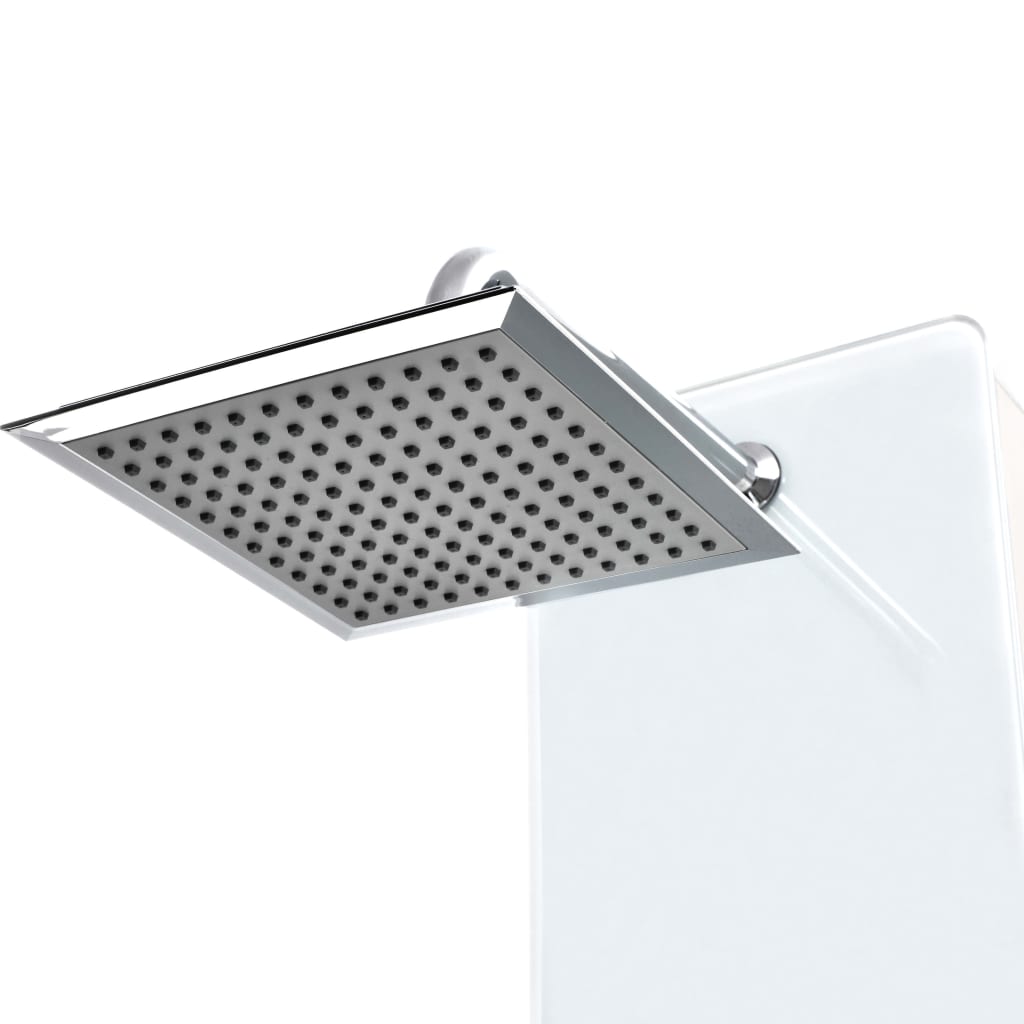 vidaXL Shower Panel Unit Glass 25x44.6x130 cm White