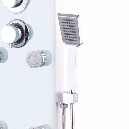 142992 vidaXL Shower Panel Unit Glass 25x44,6x130 cm White