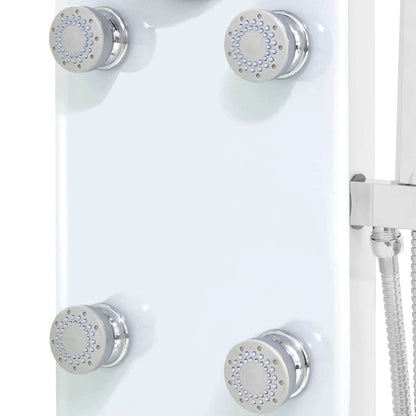 142992 vidaXL Shower Panel Unit Glass 25x44,6x130 cm White