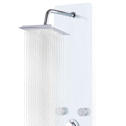 vidaXL Shower Panel Unit Glass 25x44.6x130 cm White